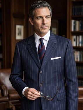 Brioni Nomentano Blue Stripe Blazer | 48L